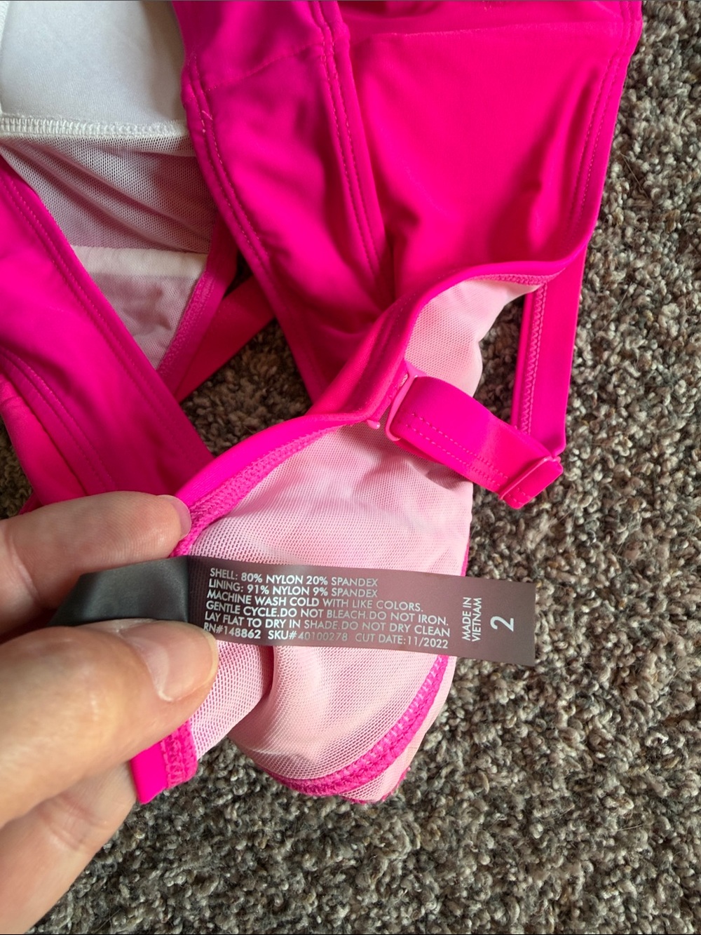 Torrid Swim Bikini Top Women’s Plus Size 2 Hot Pink - Picture 5 of 5